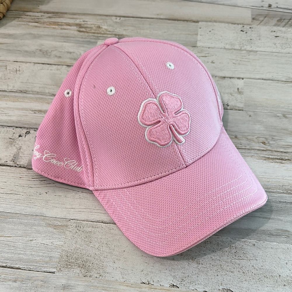 Black Clover Pink and White Clover Baseball Hat - Breast Cancer Awareness
